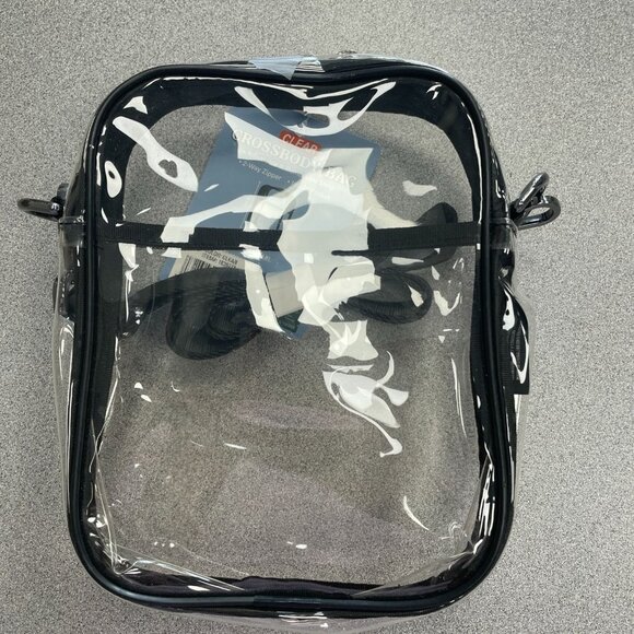 NEW 32 degrees  Clear Crossbody Bag Women's Adjustable Strap & 2-Way Zipper - Picture 4 of 5
